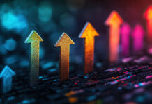 Zrównoważone dochody pasywne – co to znaczy i jak je budować? Rosnące strzałki symbolizujące wzrost wartości inwestycji i trend wzrostowy