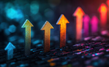 Zrównoważone dochody pasywne – co to znaczy i jak je budować? Rosnące strzałki symbolizujące wzrost wartości inwestycji i trend wzrostowy